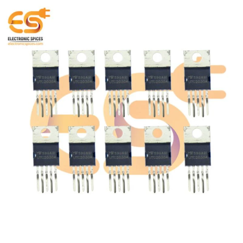 UTC2030A 18 Watt HI - FI Amplifier and 35 watt driver 5 pins linear IC pack of 10pcs