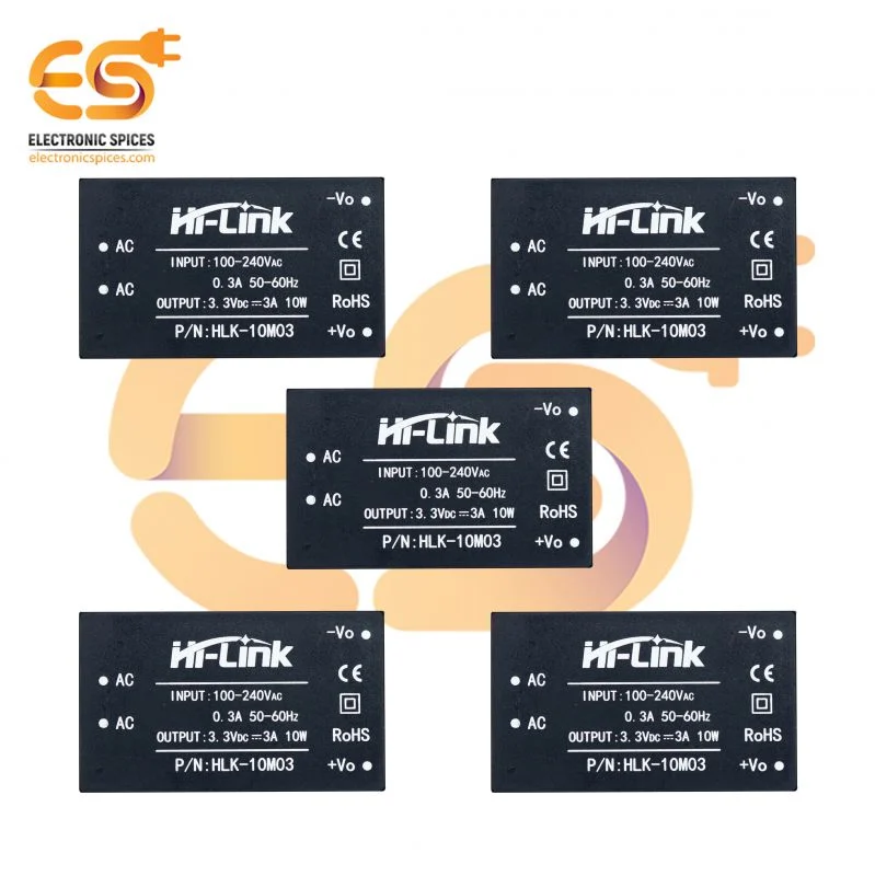 DC 3.3V-3A 10 Watt Hi-Link Power Supply Module HLK-10M03 Pack of 5pcs