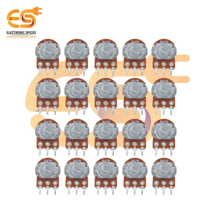 47K potentiometer D shaft handle 3 pin pack of 20pcs