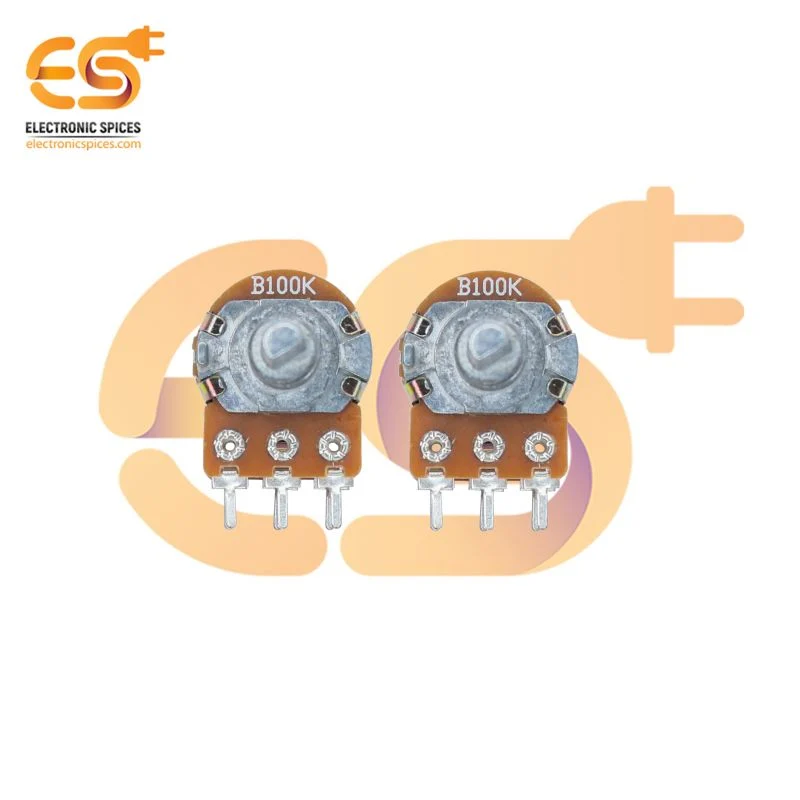 100K potentiometer D shaft handle 6 pin pack of 2pcs