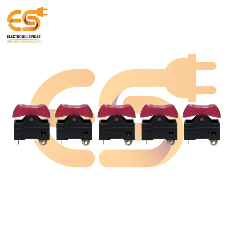 ARG-1213 10A 250VAC 3Pin SPCO Pink Color Plastic Rocker Switch Dryer Switchpack of 5pcs