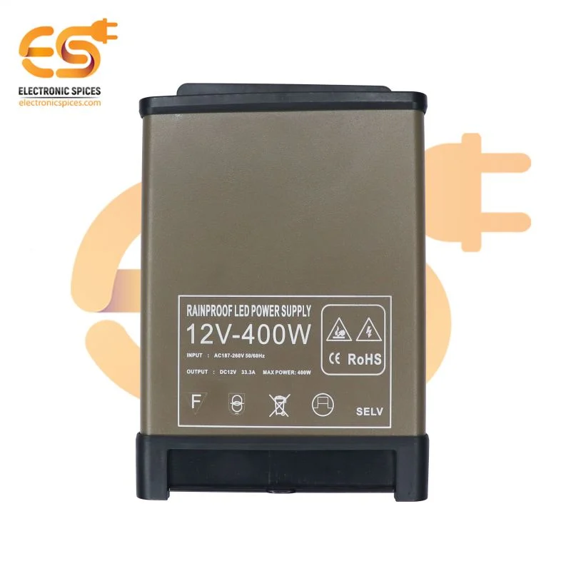 12V-400W Rainproof LED Switching Power Supply AC-DC 33.3A Power Supply (170x115x45.5)mm