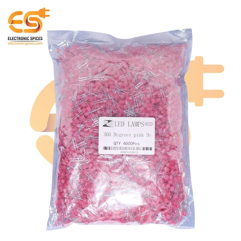 9V LED 360 Degree Pixel Led Straw Hat 4.8mm Pink Pack of 4000 pcs