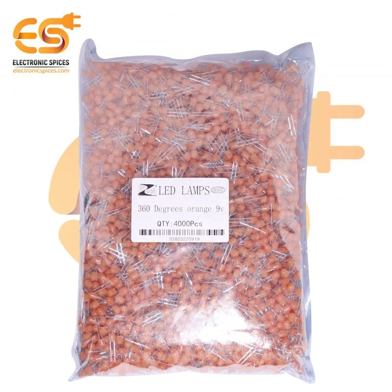 9V LED 360 Degree Pixel Led Straw Hat 4.8mm Orange Pack of 4000 pcs