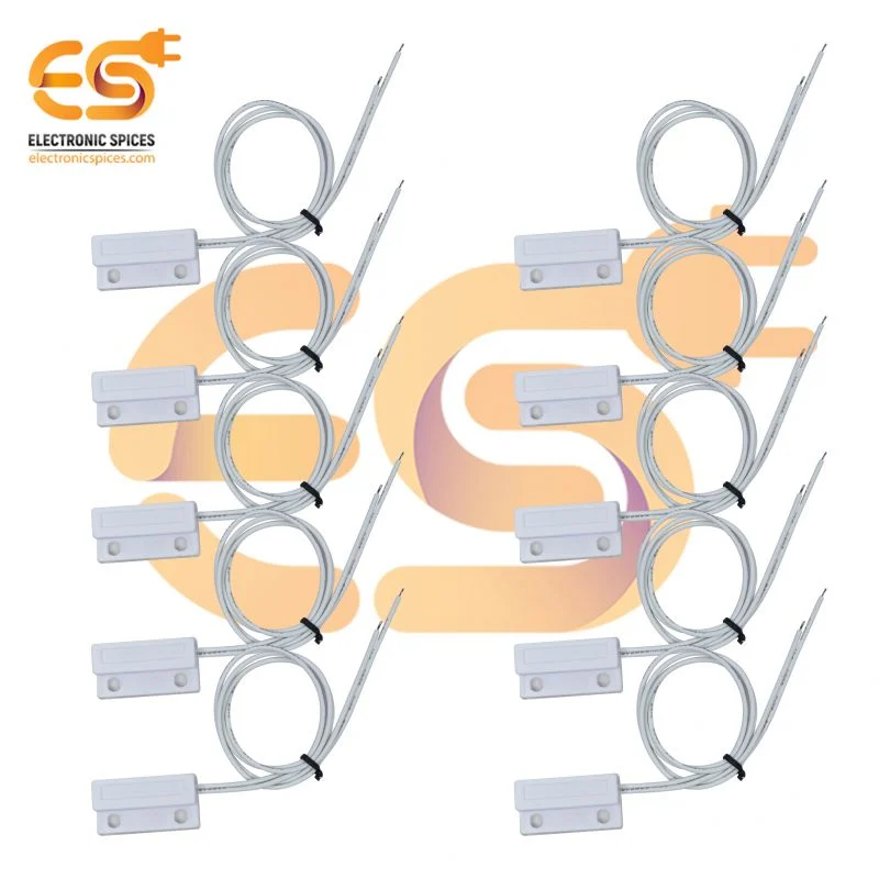 100V Wired Door Window Sensor Magnetic Switch For Home Alarm System (25 x10 x 5)mm pack of 10 pcs