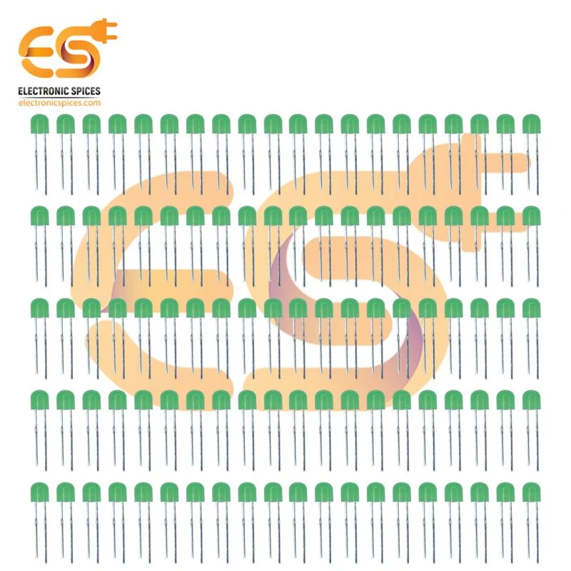 9V LED 360 Degree Pixel Led Straw Hat 4.8mm Green Pack of 100 pcs