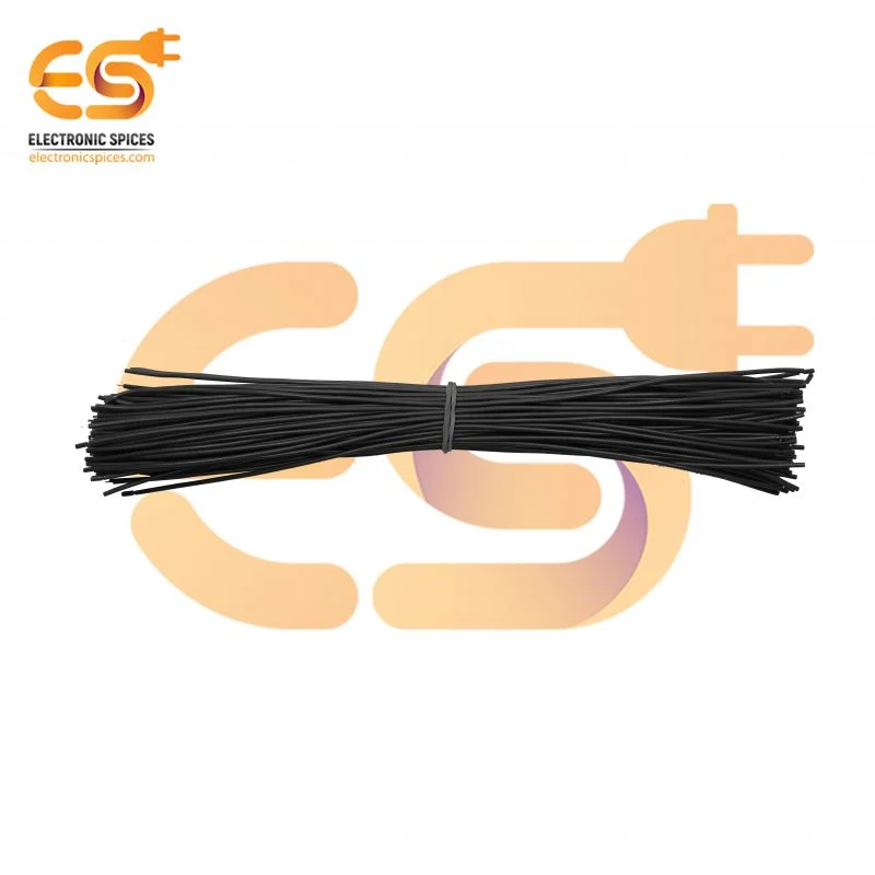 7/36 Copper Electrical Wire 28 AWG Black Colour 25cm pack of 100pcs