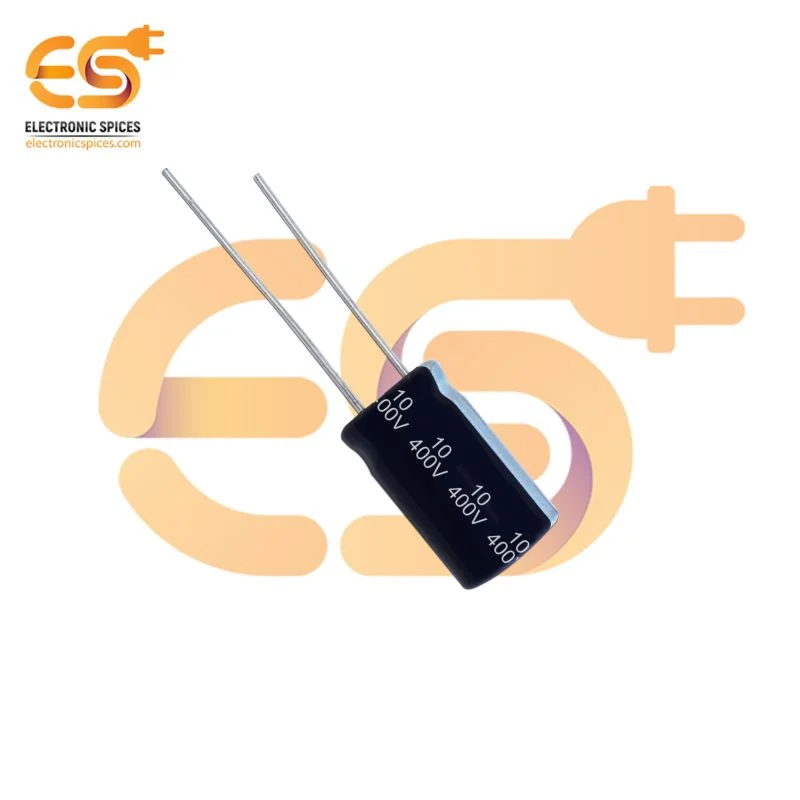 10uf / 400V Aluminium Electrolytic Capacitors (10 X 13)mm pack of 5 pcs