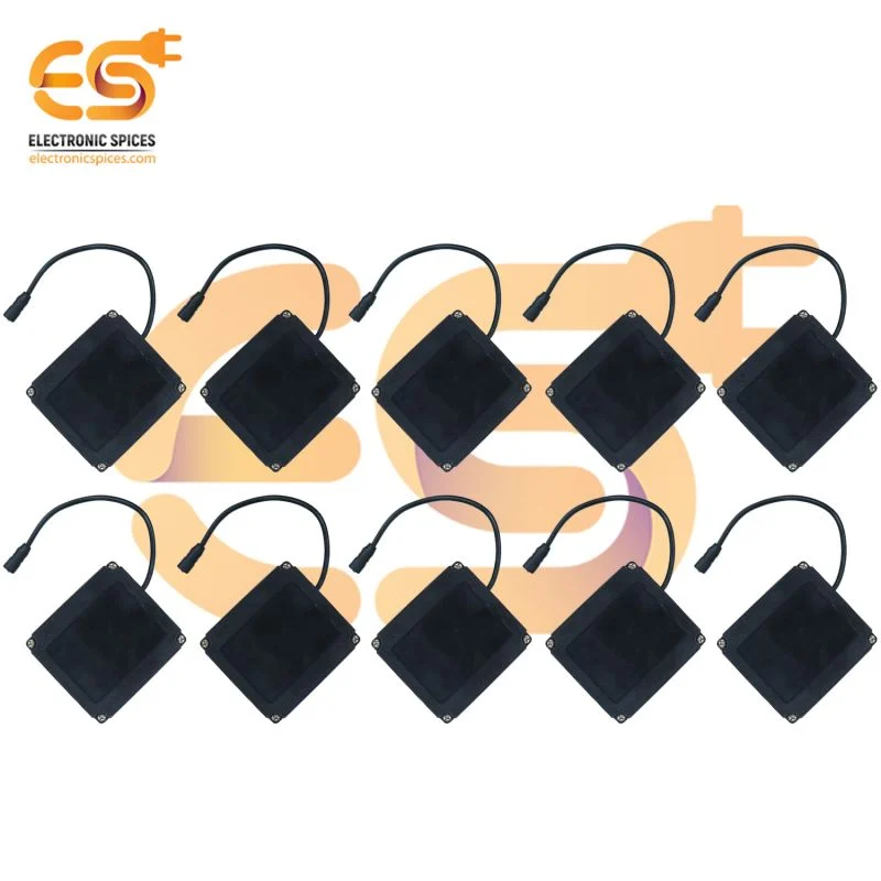 Waterproof 4 X AA 1.5V Cells Batteries Holder With Dc Pin (Black Plastic) pack of 10pcs