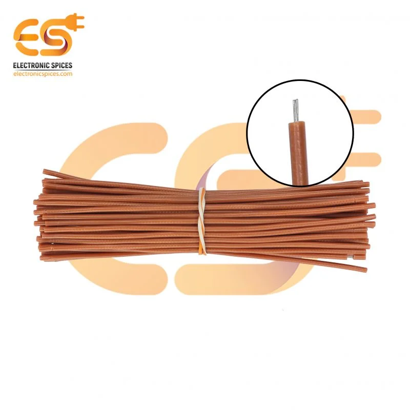 7/36 Copper Electrical Wire 28 AWG Chocolatey Colour 10cm pack of 100pcs