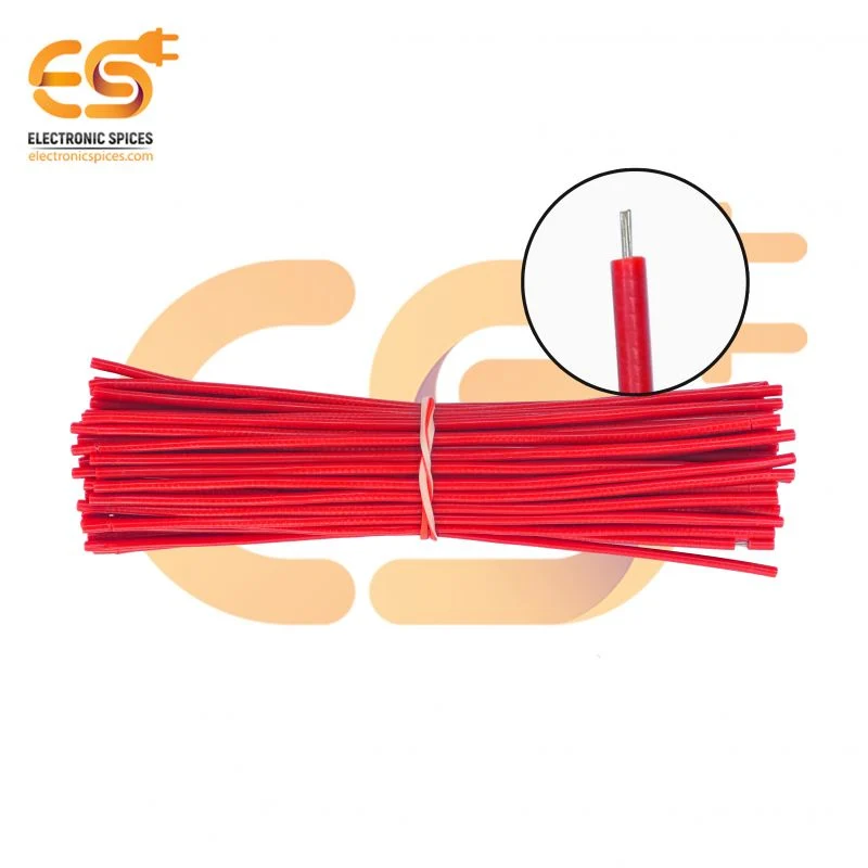 7/36 Copper Electrical Wire 28 AWG Red Colour 10cm pack of 100pcs