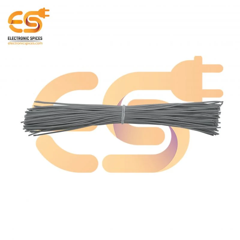 7/36 Copper Electrical Wire 28 AWG Grey Colour 20cm pack of 100pcs