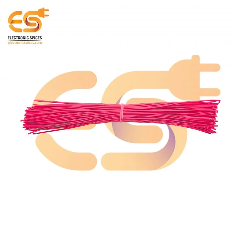 7/36 Copper Electrical Wire 28 AWG Pink Colour 20cm pack of 100pcs