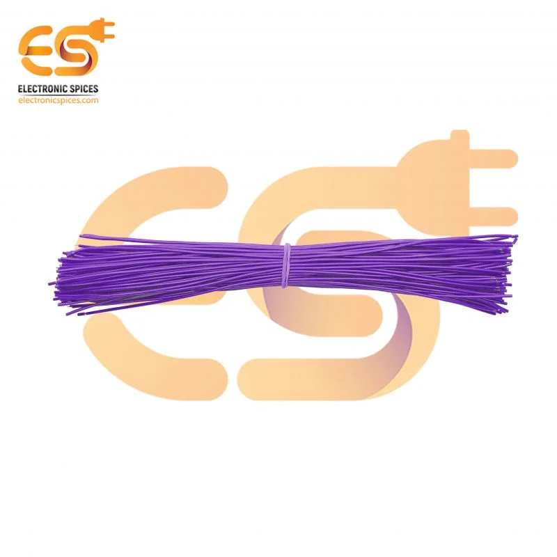 7/36 Copper Electrical Wire 28 AWG Purple Colour 20cm pack of 100pcs