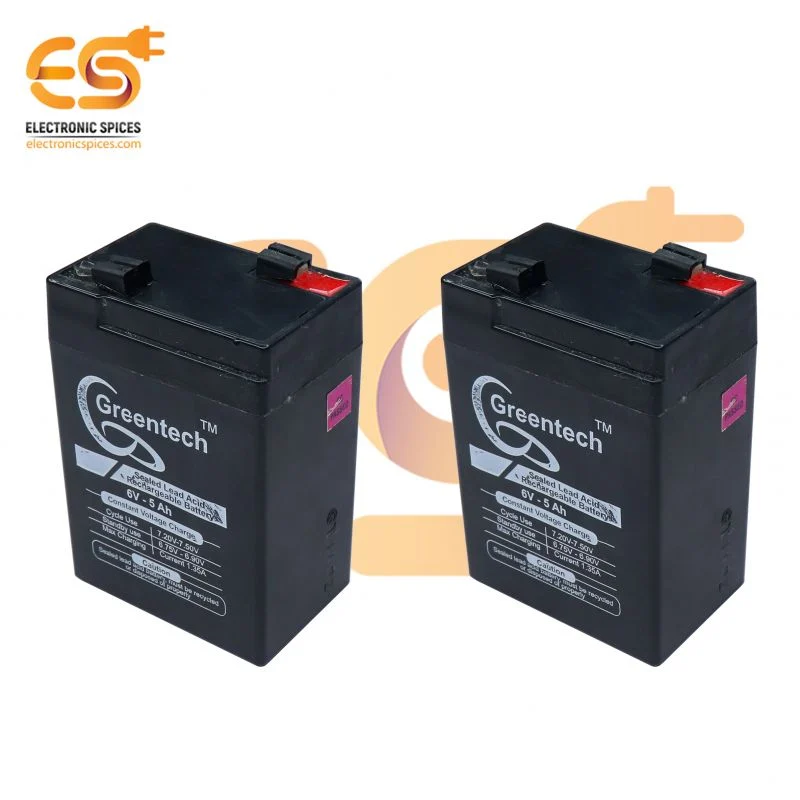 6V 5A Rechargeable valve regulated lead acid battery pack of 5pcs