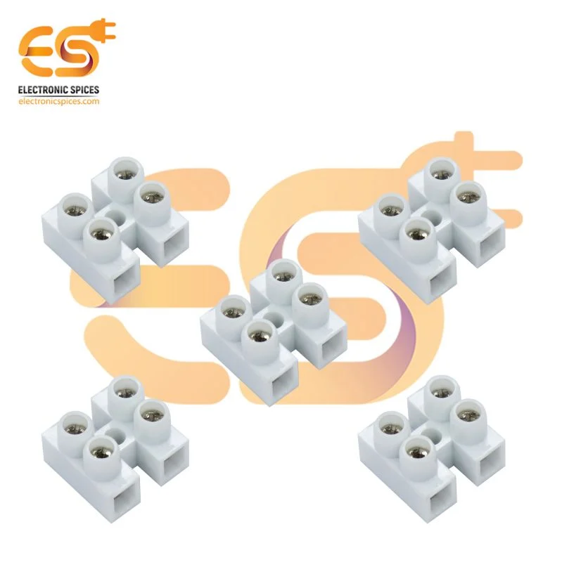 2 line 6A Electrical cable screw lock wire connector pack of 50pcs