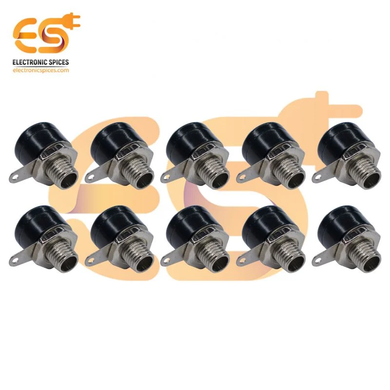 2mm 5A ,30V Black color Female socket banana connector pack of 10pcs