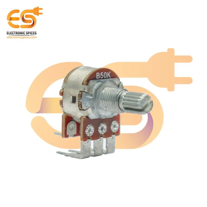 B50K Rotary potentiometer round shape shaft handle pack of 1pcs