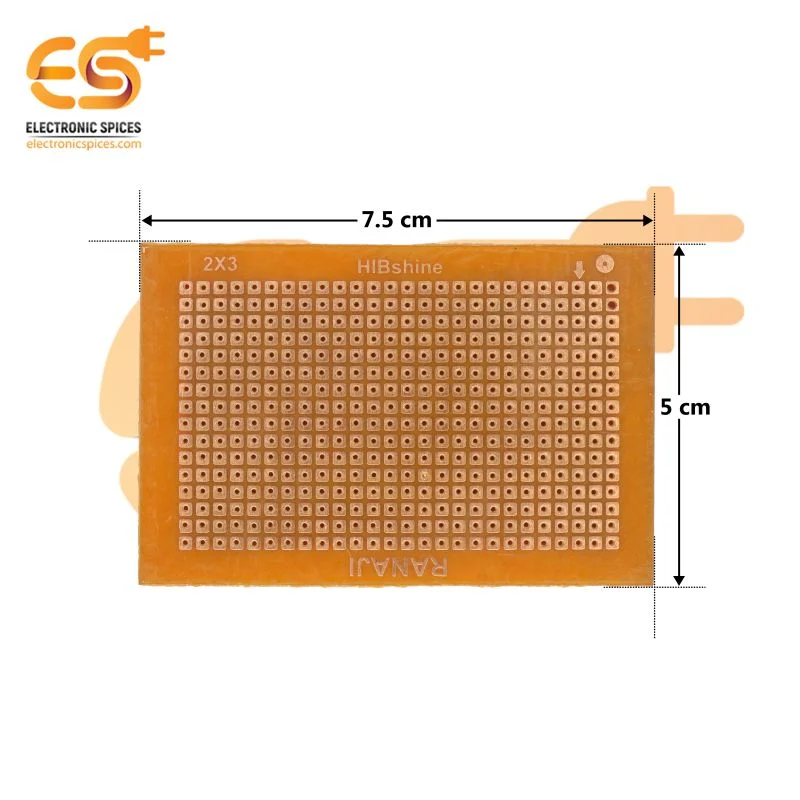 7.5cm X 5cm Multi Purpose single Side Strip Prototyping Printed Circuit PCB Board