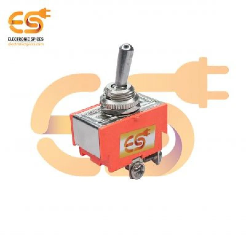 20Amp 250V 4 Pin Mini Toggle Switch ON / OFF, OrangeColor 2pcs