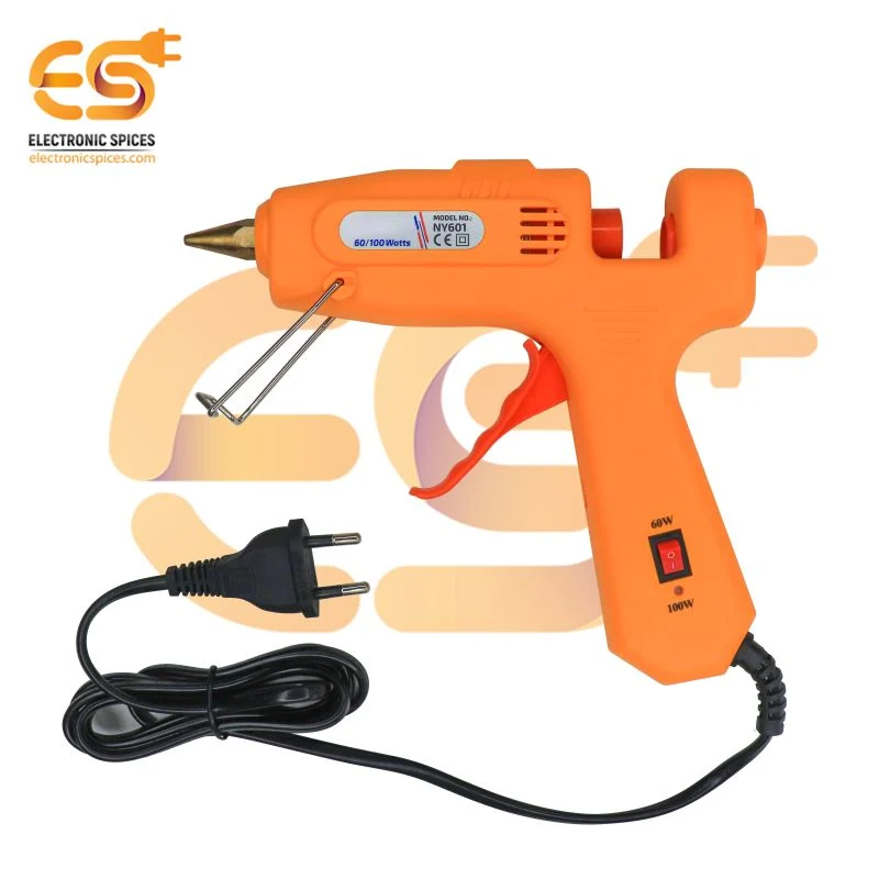 NY601 60w/100w Dual Wattage High Quality Orange Color Heat-Resistant Plastics Hot Melt Glue Gun