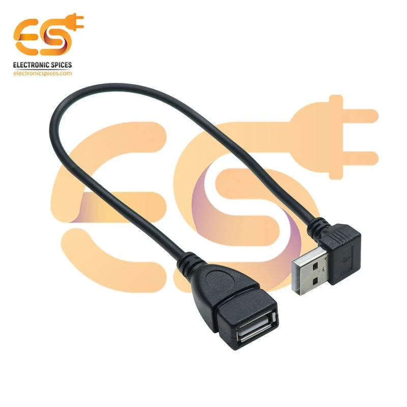 25CM USB 90 Degree Cable Type A Male to Female High Speed Connection