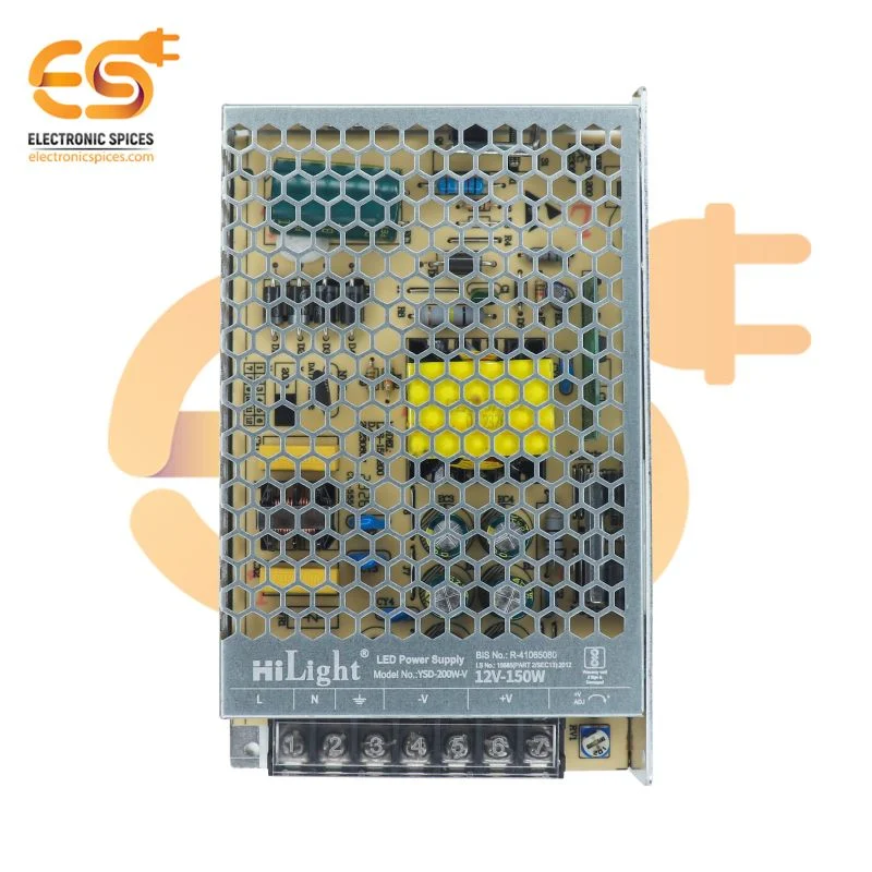 12V 150Watt DC Output SMPS Metal Case Hi Light LED Power Supply (AC to DC)
