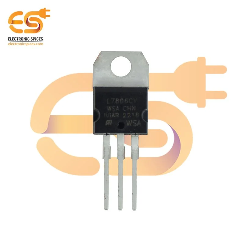 TO-220 7806, 3-TerminalPositiveVoltage Regulator IC pack of 5pcs