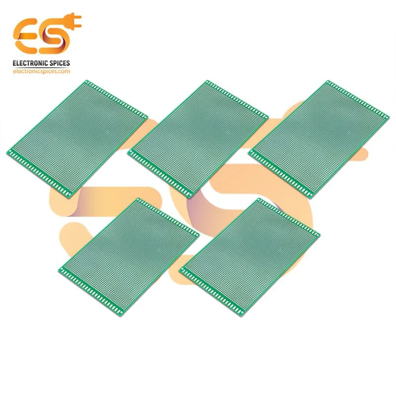 8cm x 12cm Copper clad double side universal printed circuit board or PCB pack of 5pcs