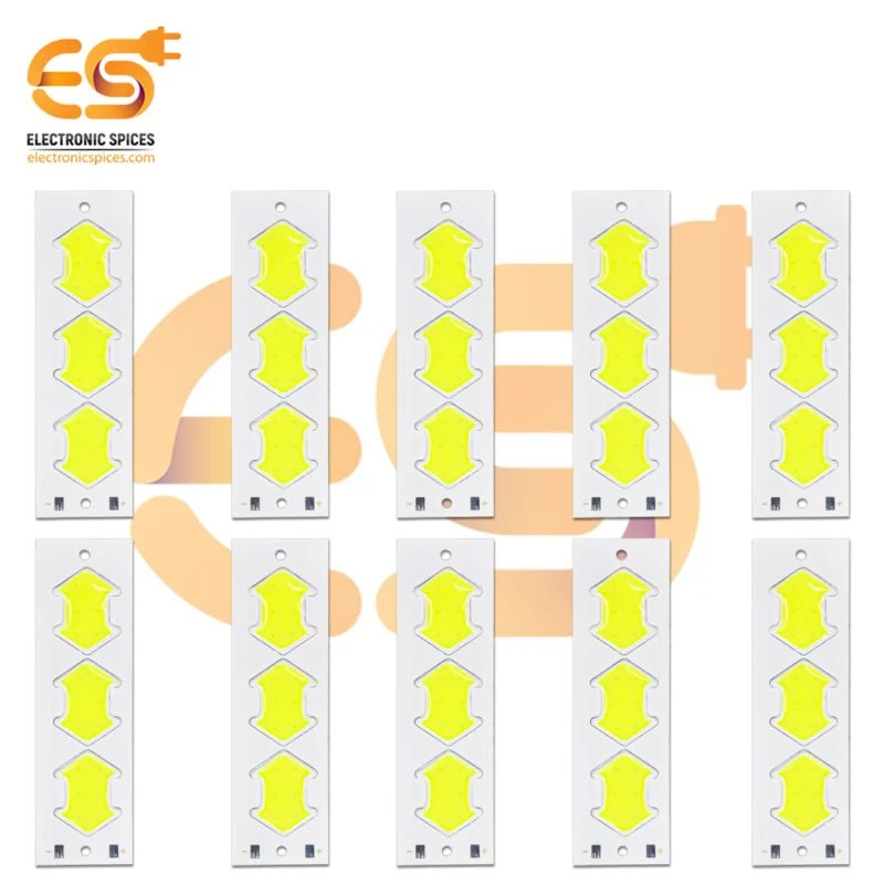 4V DC LED Double Arrow shape High brightness LED Aluminum Yellow bead COB strip lights bulbs pack of 100pcs