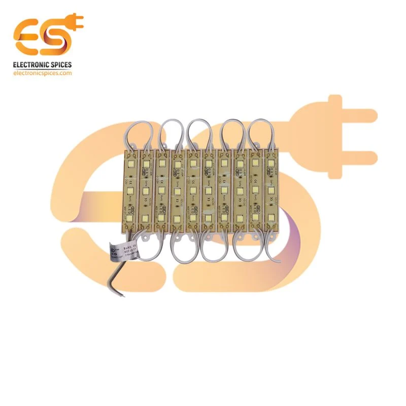 5054 Bright white color 1W 12V High power 3 SMD LED module pack of 20pcs