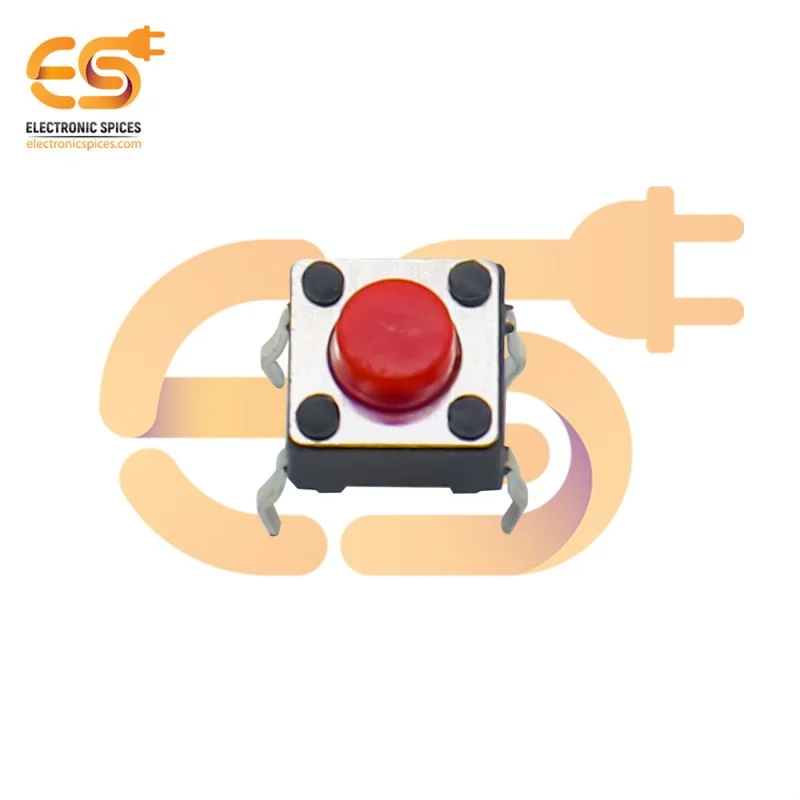6 x 6 x 5mm Red color tactile momentary push button switch pack of 20pcs