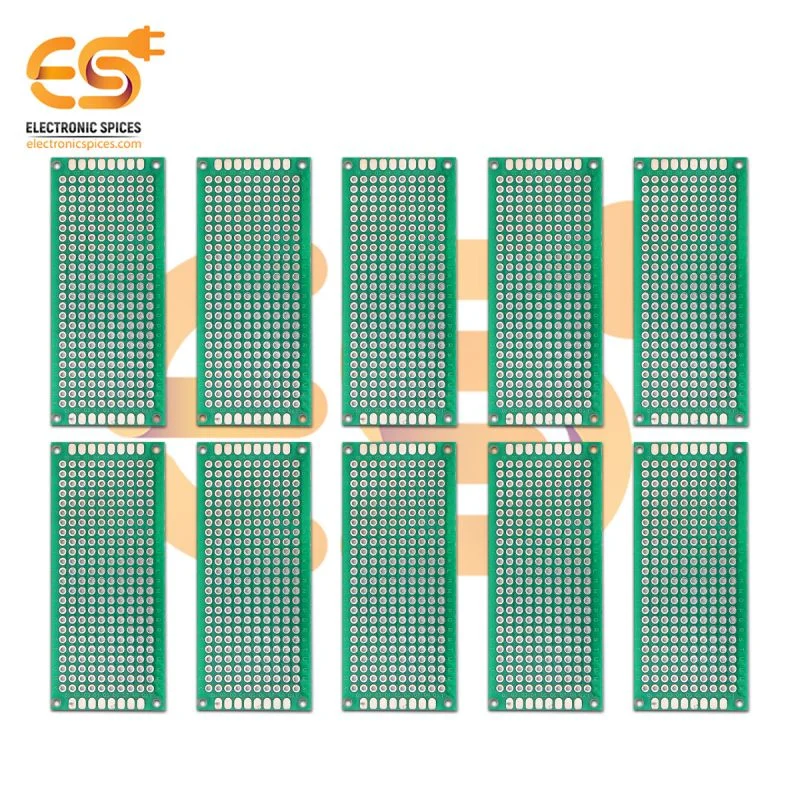 7cm x 3cm Copper clad double side universal printed circuit boards or PCB pack of 10pcs