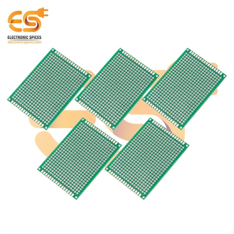 7cm x 5cm Copper clad double side universal printed circuit board or PCB pack of 5pcs