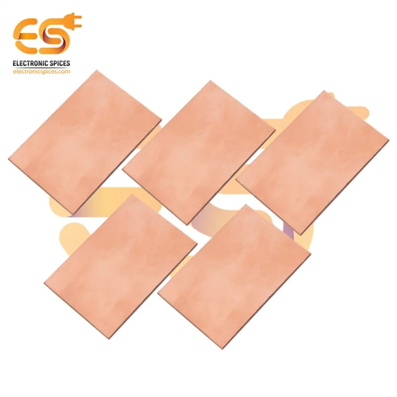 7.7cm x 5.2cm Copper clad plan printed circuit boards or PCB pack of 10pcs