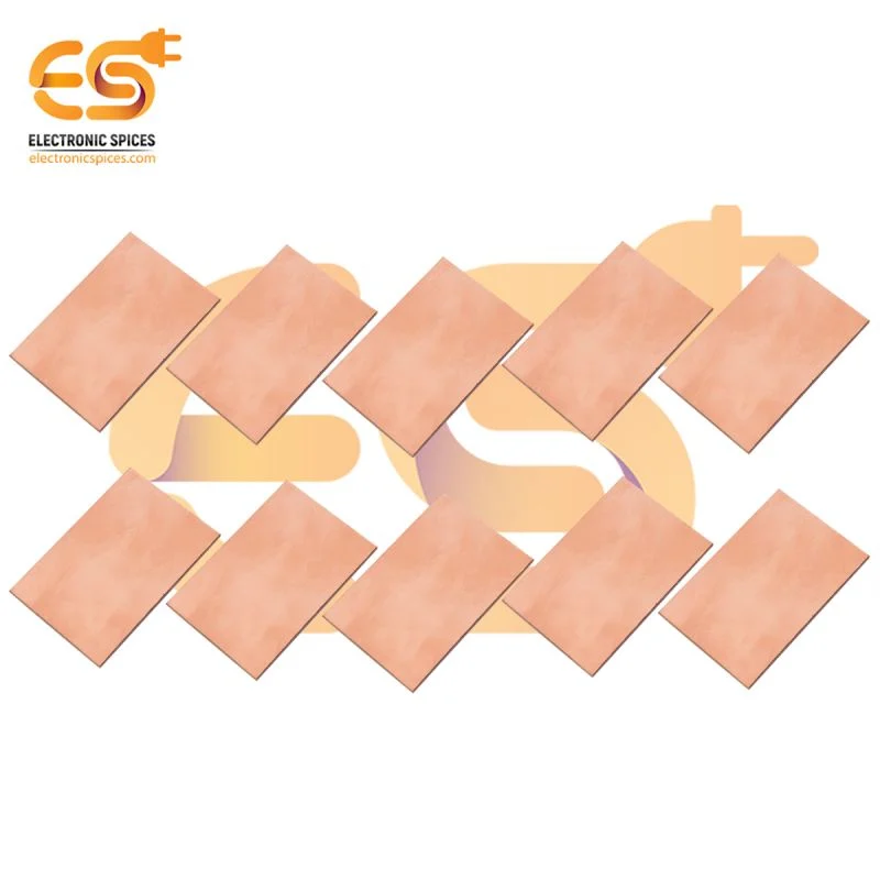 7.7cm x 5.2cm Copper clad plan printed circuit boards or PCB pack of 20pcs