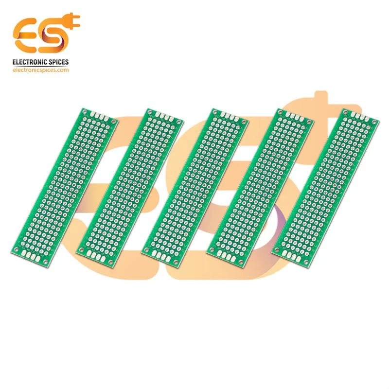 8cm x 2cm Copper clad double side universal printed circuit board or PCB pack of 5pcs