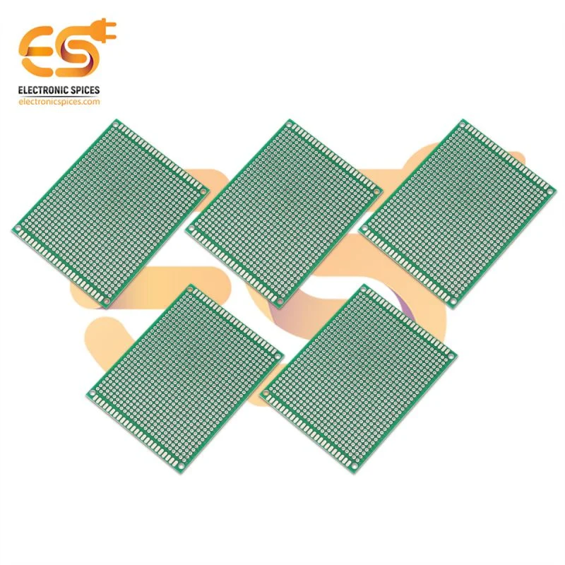 9cm x 7cm Copper clad double side universal printed circuit board or PCB pack of 5pcs