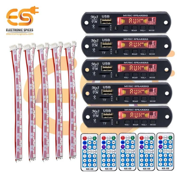 Bluetooth MP3 USB FM radio player and decoder modules with Remote pack of 50pcs
