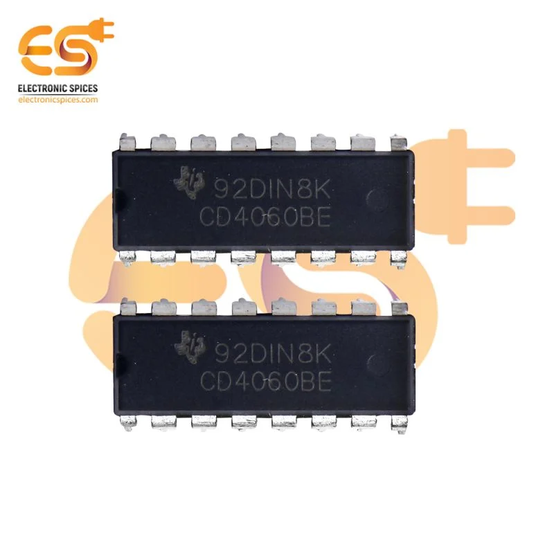 CD4060 14 stage binary ripple counter 16 pin IC pack of 2pcs