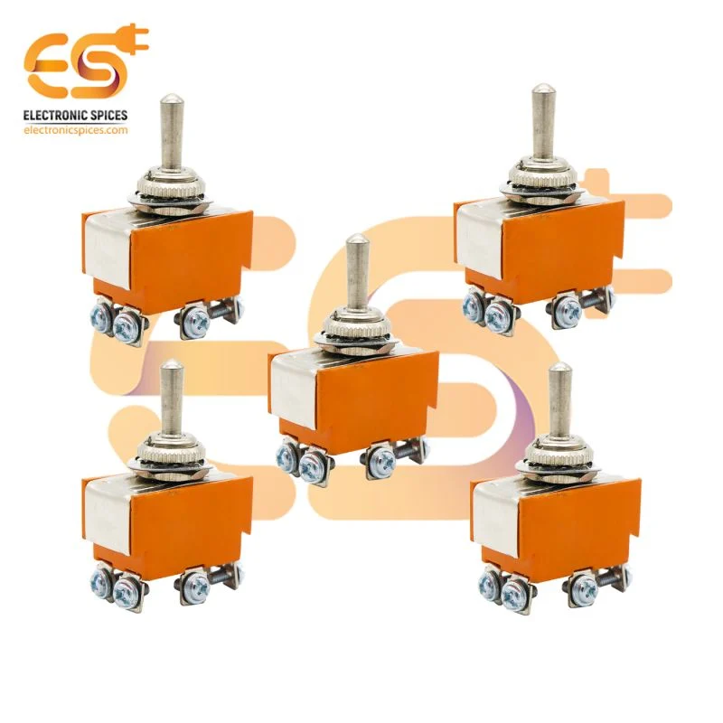 TEN1322 10A 250V 6 pin DPCO heavy duty metal body toggle switches pack of 10pcs