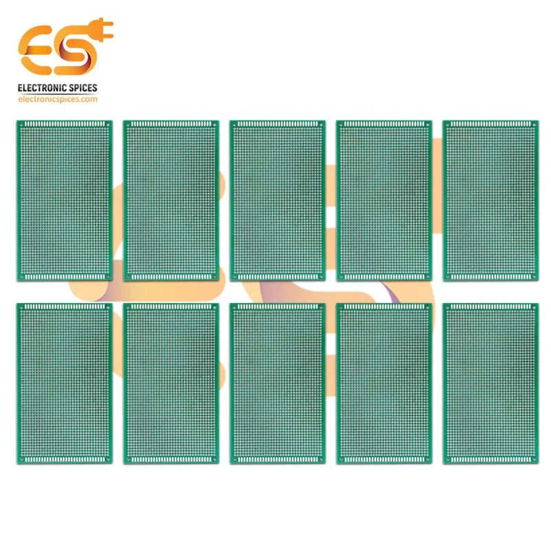 15cm x 9cm Copper clad double side universal printed circuit boards or PCB pack of 10pcs