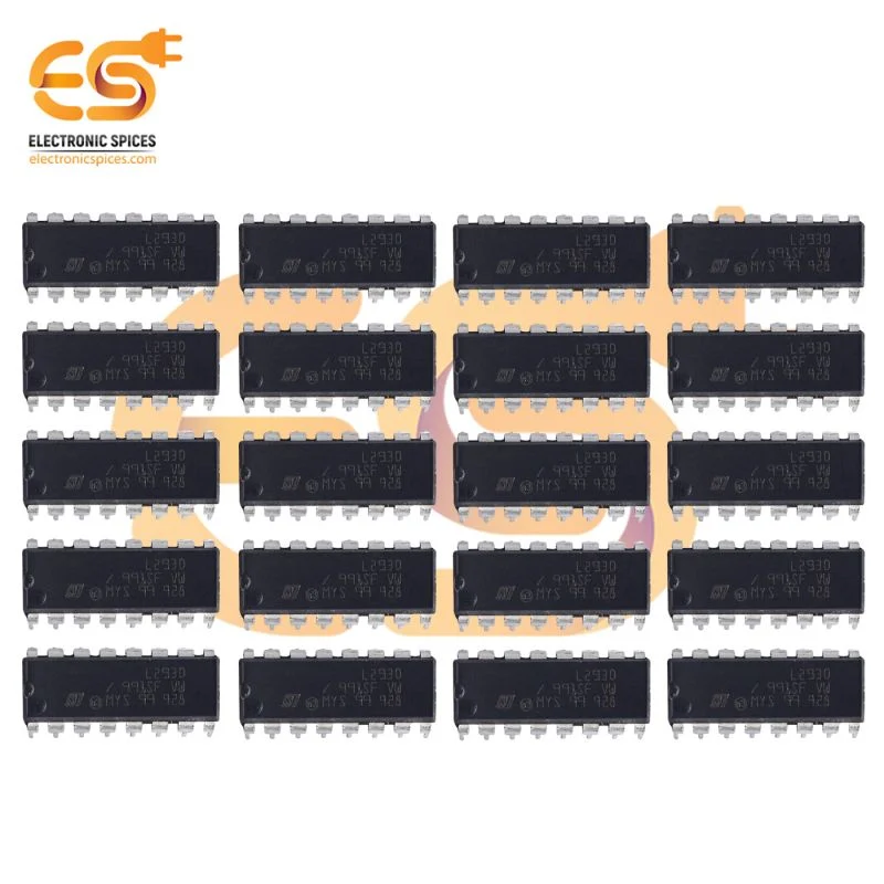 L293D Quadruple half-H driver or motor driver 16 pins IC pack of 50pcs