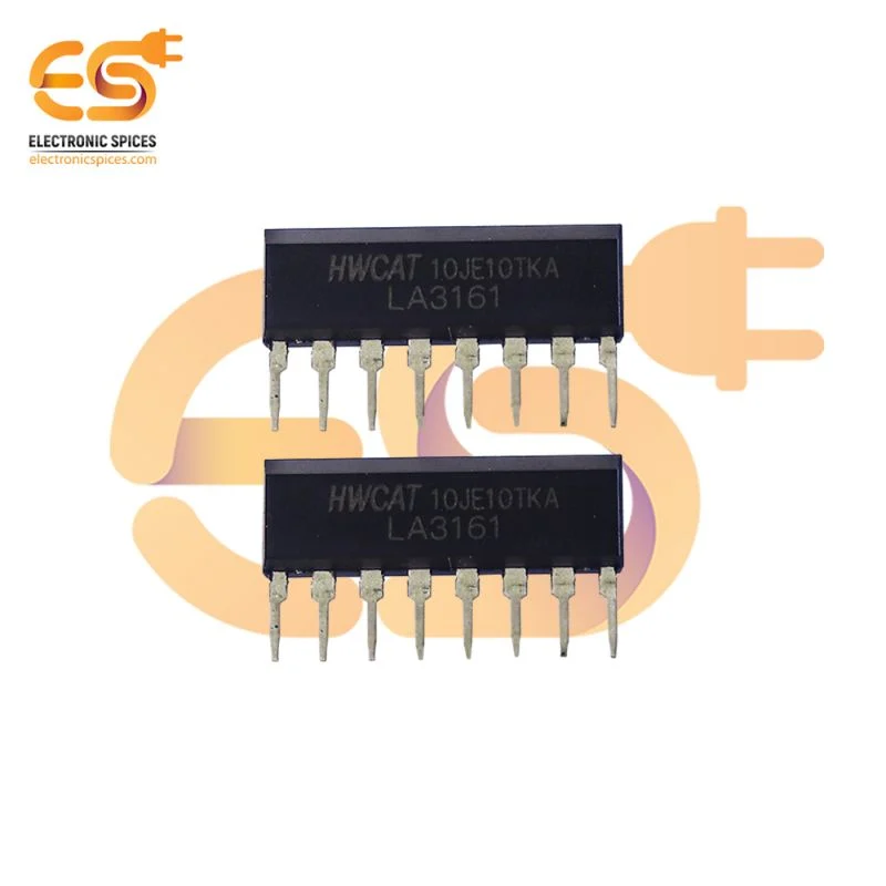 LA3161 Dual channel stereo preamplifier SIP 8 pin IC pack of 2pcs