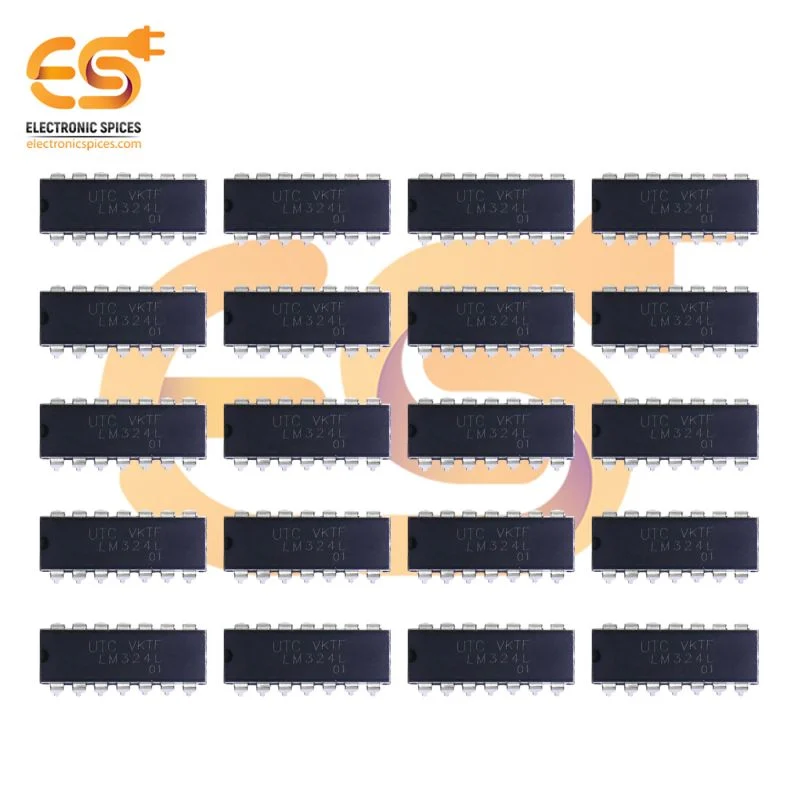 LM324 Quad or four operational amplifier 14 pins IC pack of 50pcs