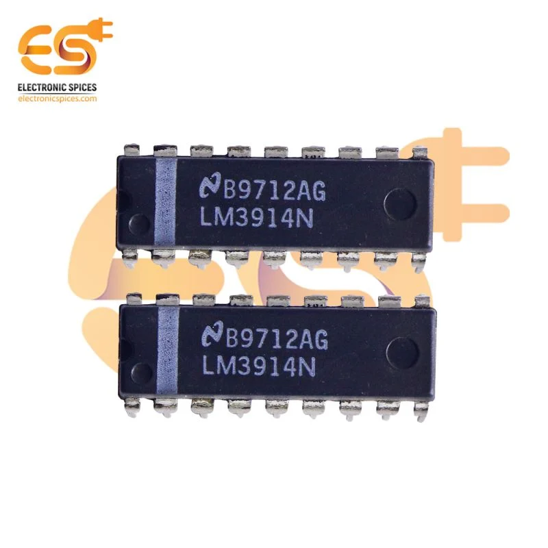 LM3914 Logarithmic LED dot or bar display driver 18 pin IC pack of 2pcs