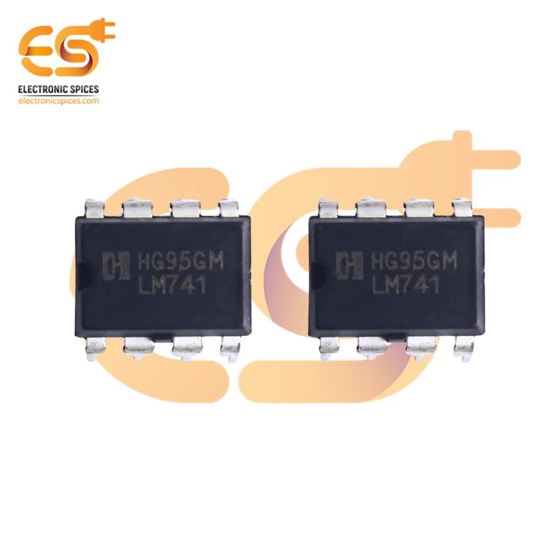 LM741 Operational amplifier 8 pin IC pack of 2pcs
