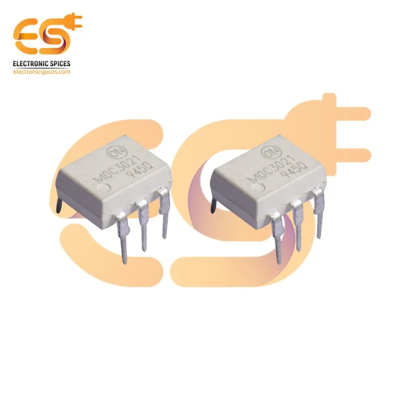 MOC3021 Opto-isolator TRIAC driver DIP 6 pin IC pack of 2pcs