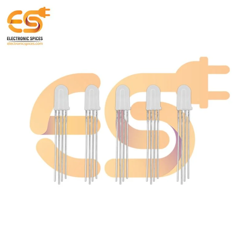 RGB Multicolor Flashing Color Changing Control 5mm LED Common Cathode Pack of 5