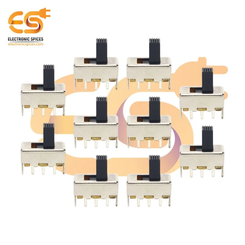 SS12F44G6 0.3A 30V SPDT 3 pin metal body panel mount plastic handle slide switches pack of 20pcs